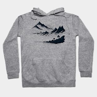 Minimalist mountainscape Hoodie